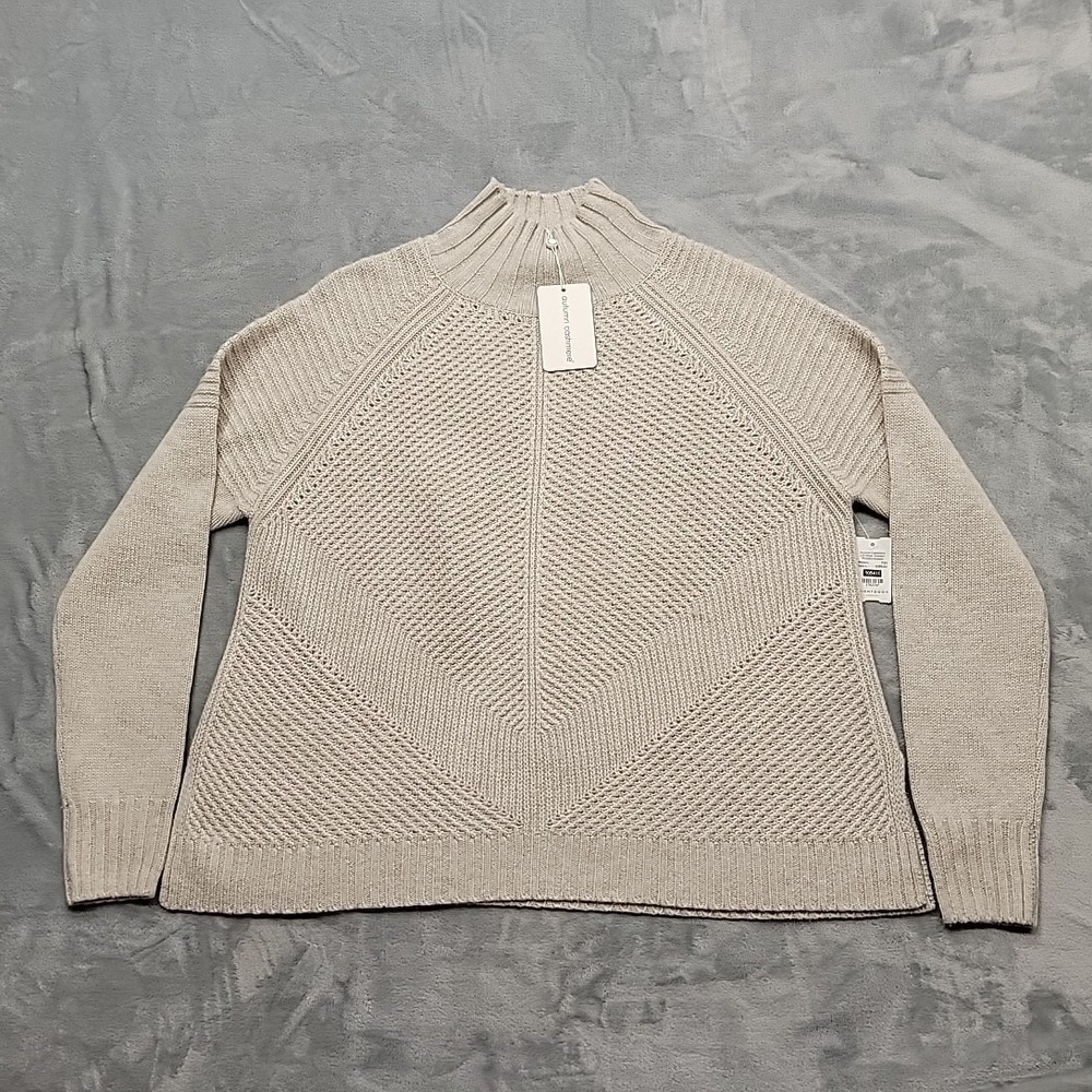 Autumn Cashmere Sweater Womens Large Mojave R13092 Mock Neck Pure Cashmere